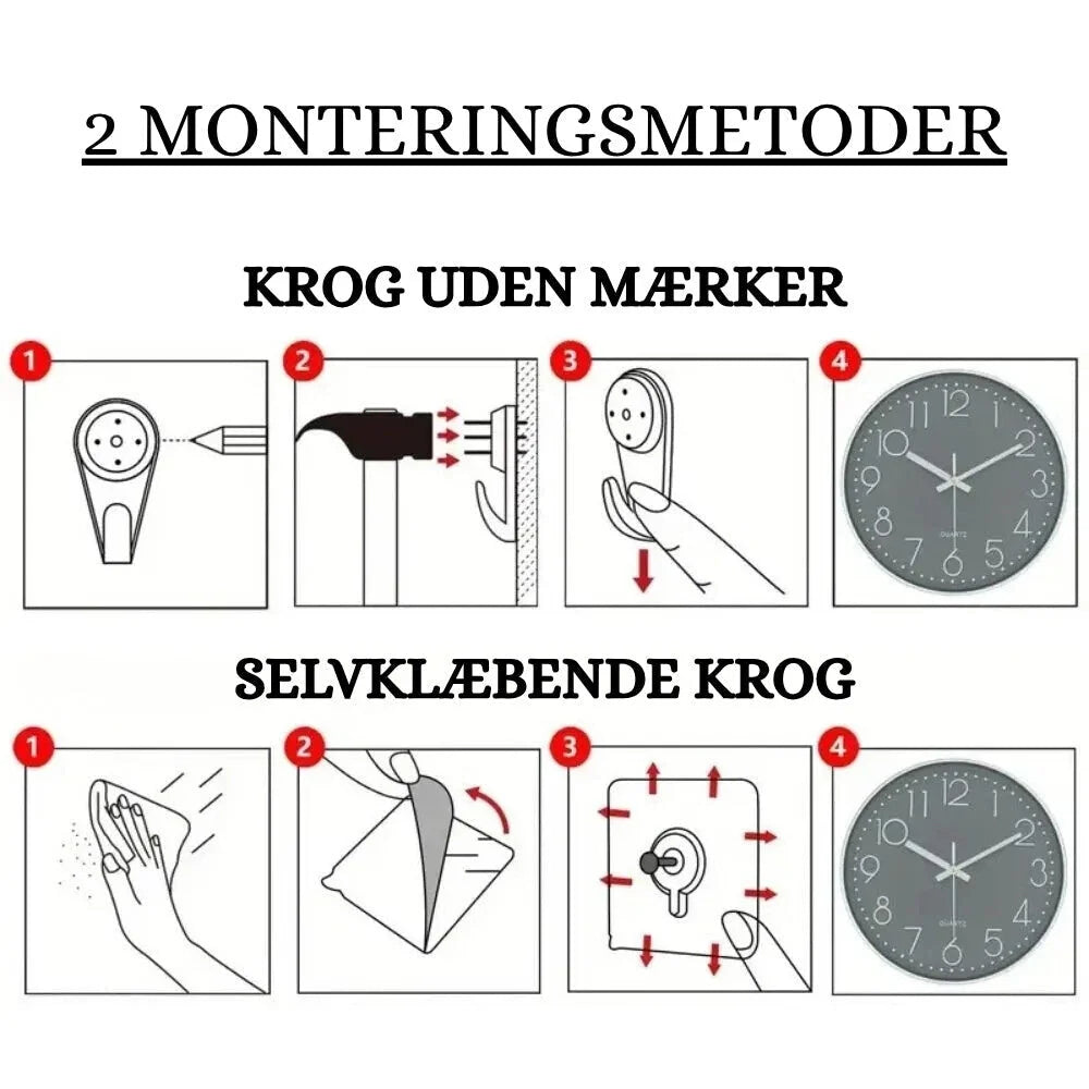 Rødt Vægur - Billede 5